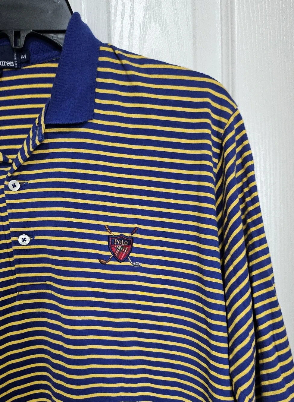 Polo Ralph Lauren Crest Logo Golf Polo Shirt Men M Firestone Country Club.